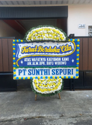Papan Bunga Duka di Winenet Satu